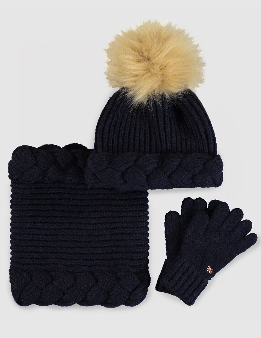 Комплект: шапка+шарф+перчатки
