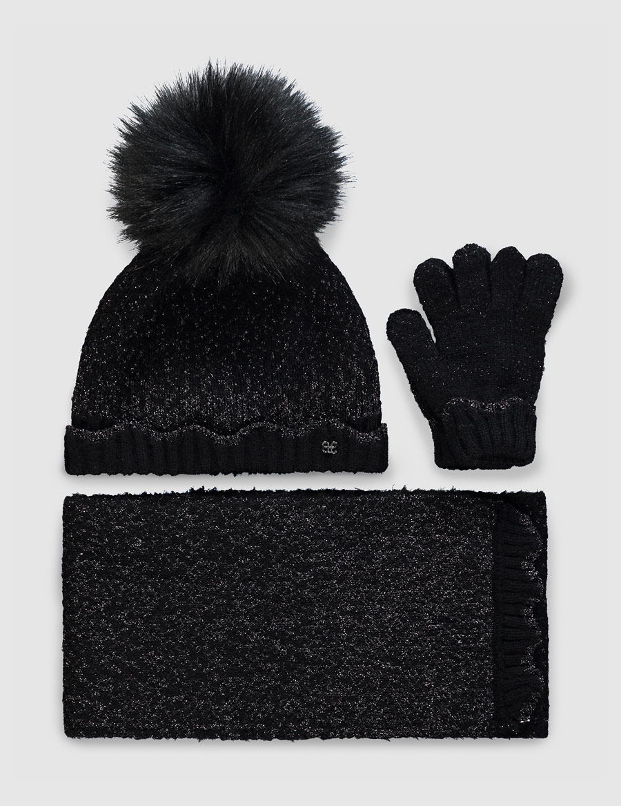 Комплект: шапка+шарф+перчатки