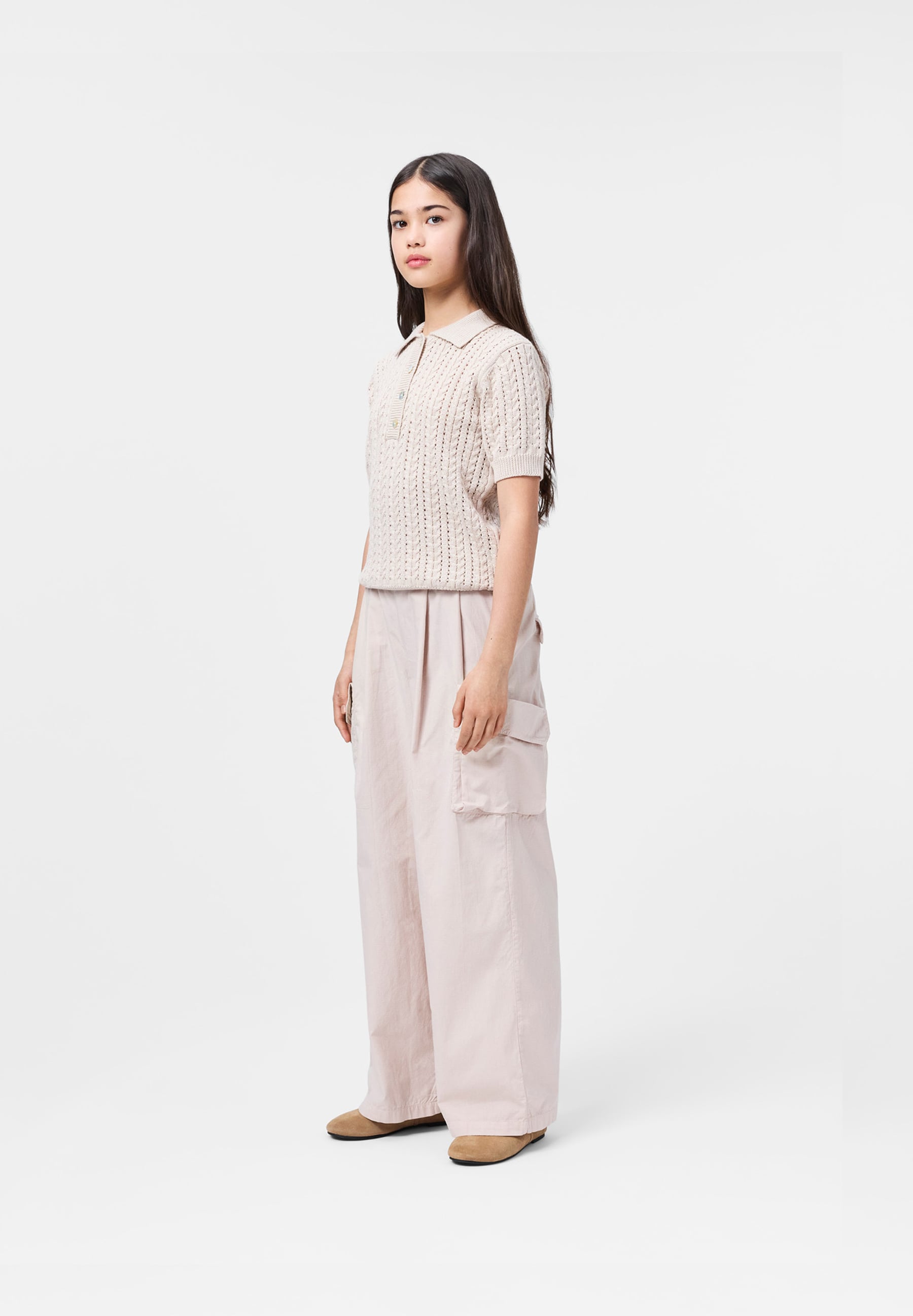 Футболка-поло вязаная Molo Gretel Soft Powder