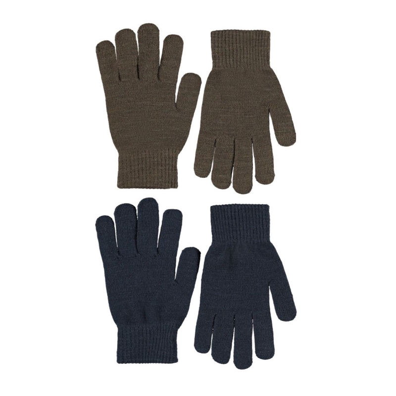 Перчатки 2 пары Molo Kiddy Wool Total Eclipse