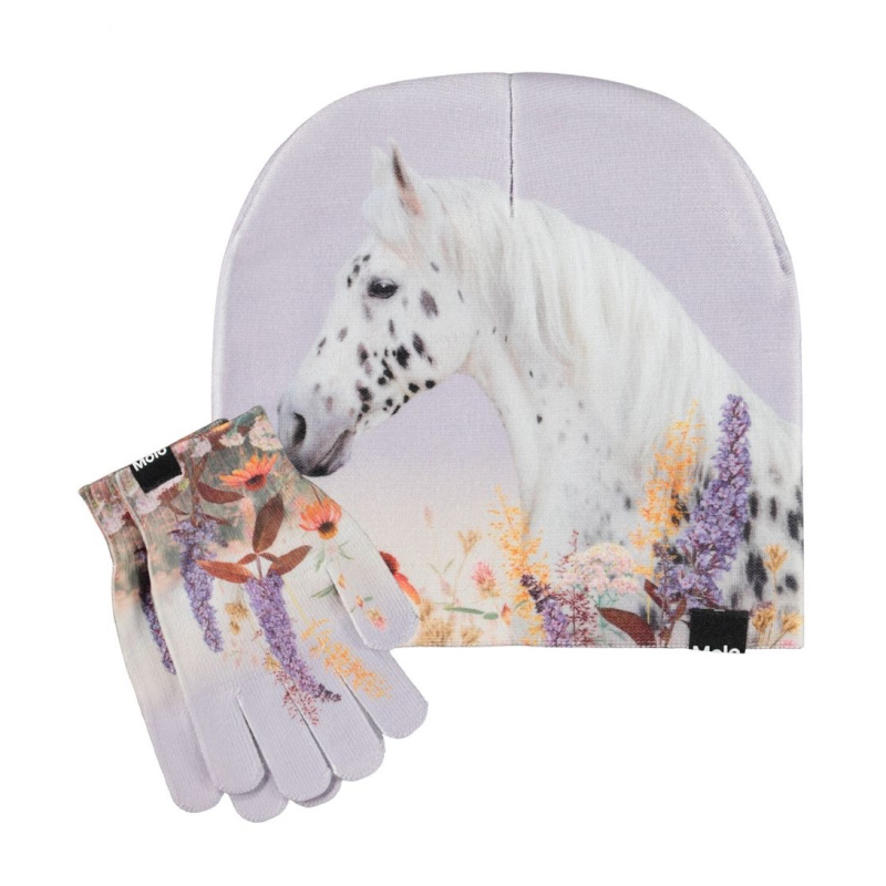 Комплект: шапка+перчатки Molo Kaya Meadow Horse